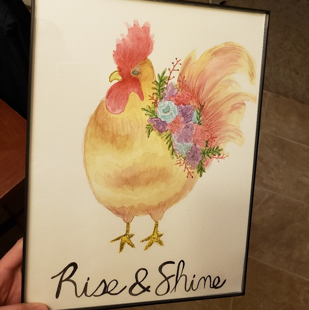 Rise and Shine rooster painting